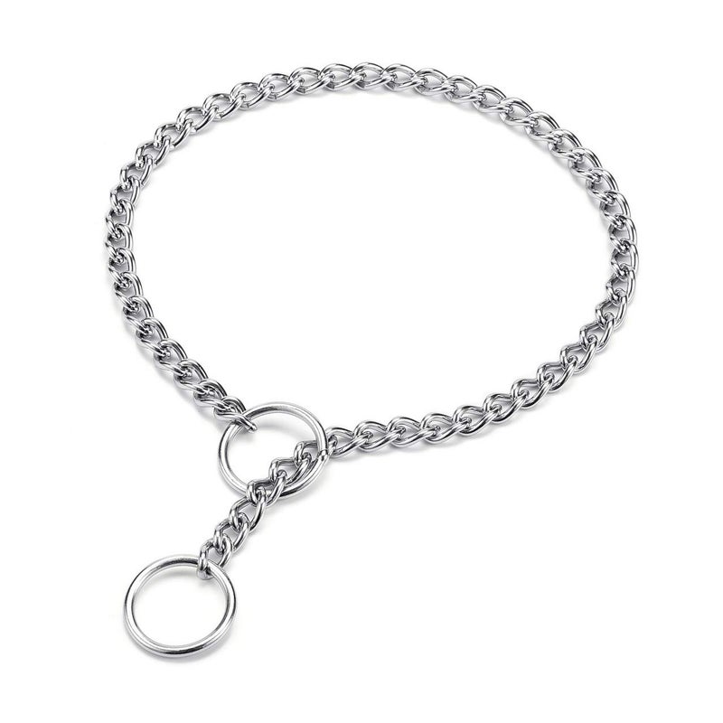Mogoko Stainless Steel Dog Choke Chain Collar, Puppy Metal P Chain Slip Collar Pet Training Walking Choker(2.0mm;14.0 Inch) - Image 1